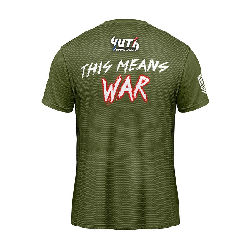 Army Green Yuth Men's Chest T-shirt Back