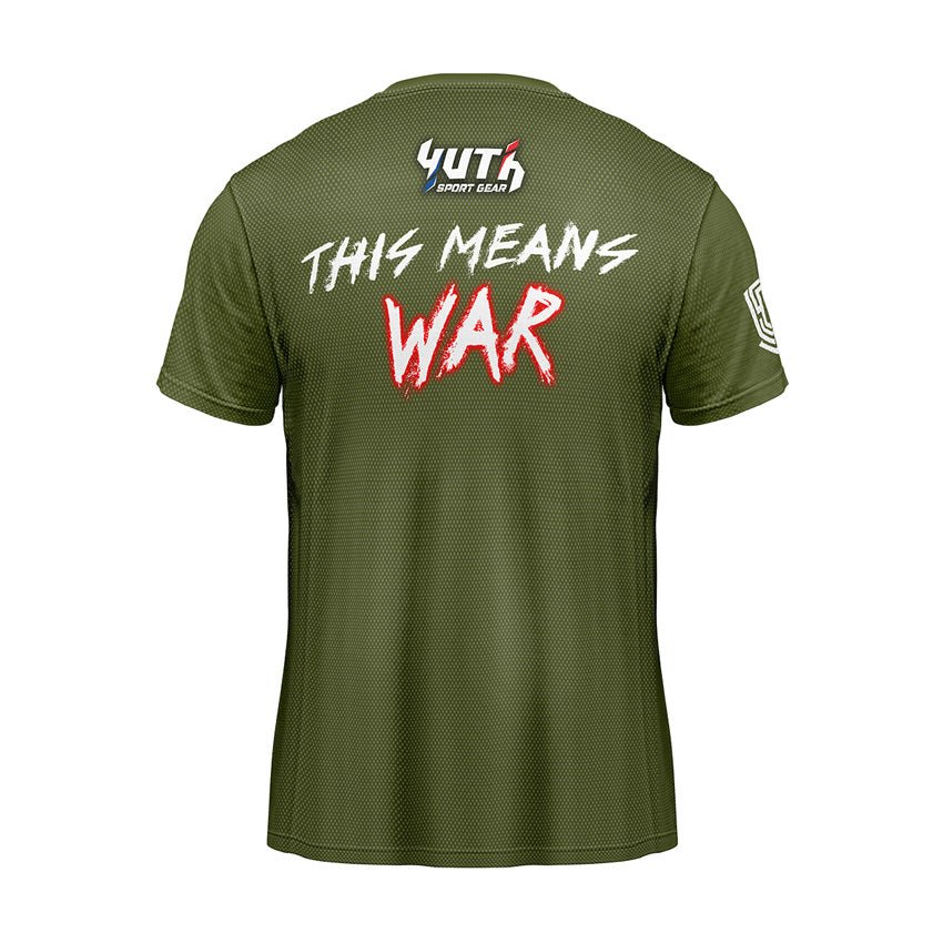 Army Green Yuth Men's Chest Thai T-shirt Back