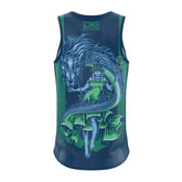 Green/Blue Danger Muay Thai Jersey Back