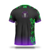 Green/Purple Danger Equipment T-Shirt Back
