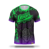 Green/Purple Danger Equipment T-Shirt Front