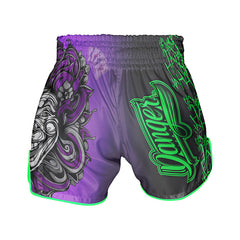 Green/Purple Danger Equipment Muay Thai Short Back
