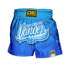 Blue Danger Equipment Kids Muay Thai Short Front