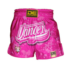 Pink Danger Equipment Fantasy Kids Muay Thai Short Front