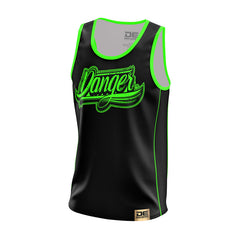Black/Green Danger Number Jersey Front