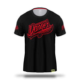 Black/Red Danger Equipment Neon T-Shirt Front