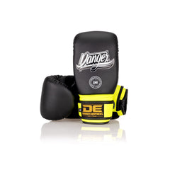 Black/Yellow Danger Equipment Bag Boxing Gloves Front/Back