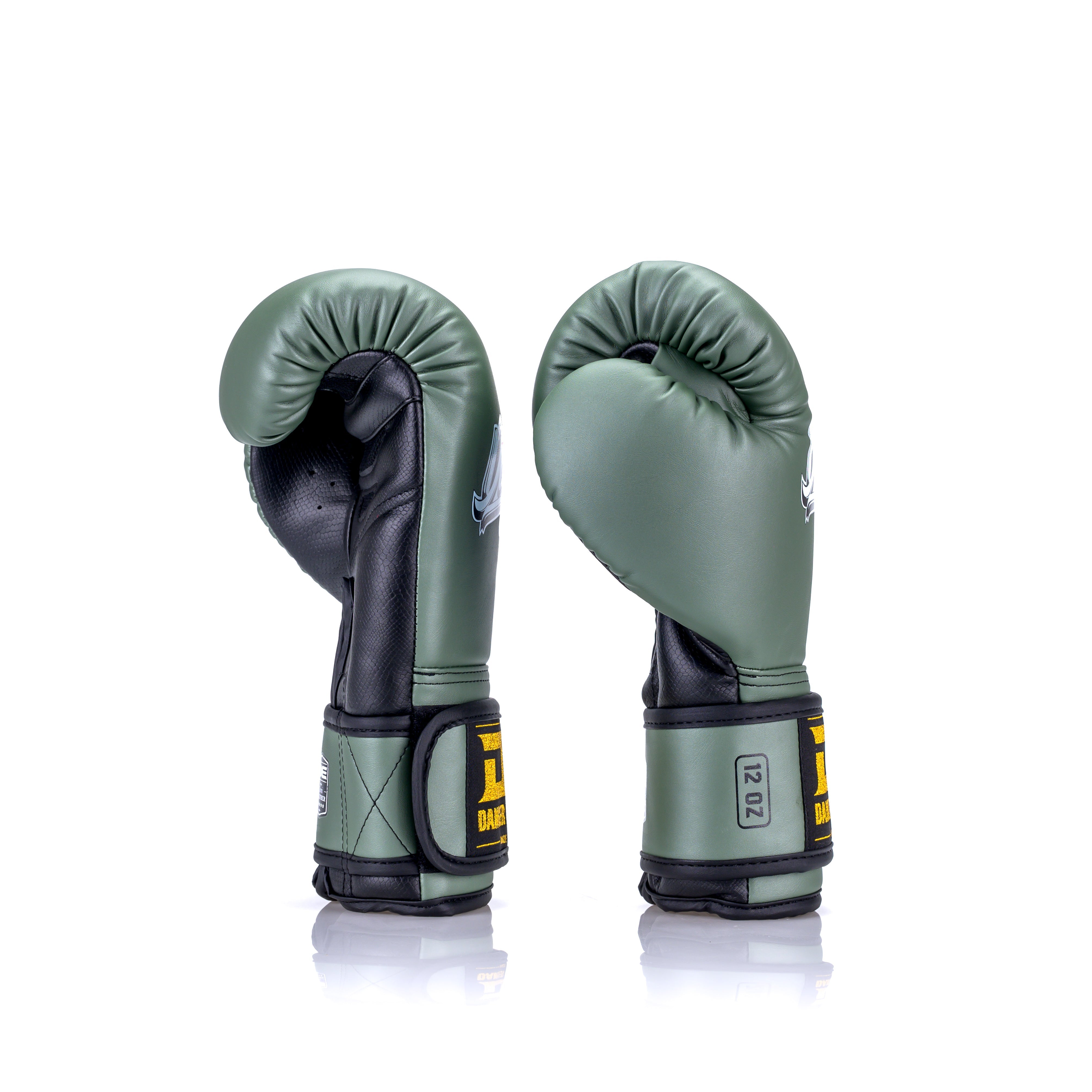 Army Green Danger Equipment Compact Boxing Gloves Side