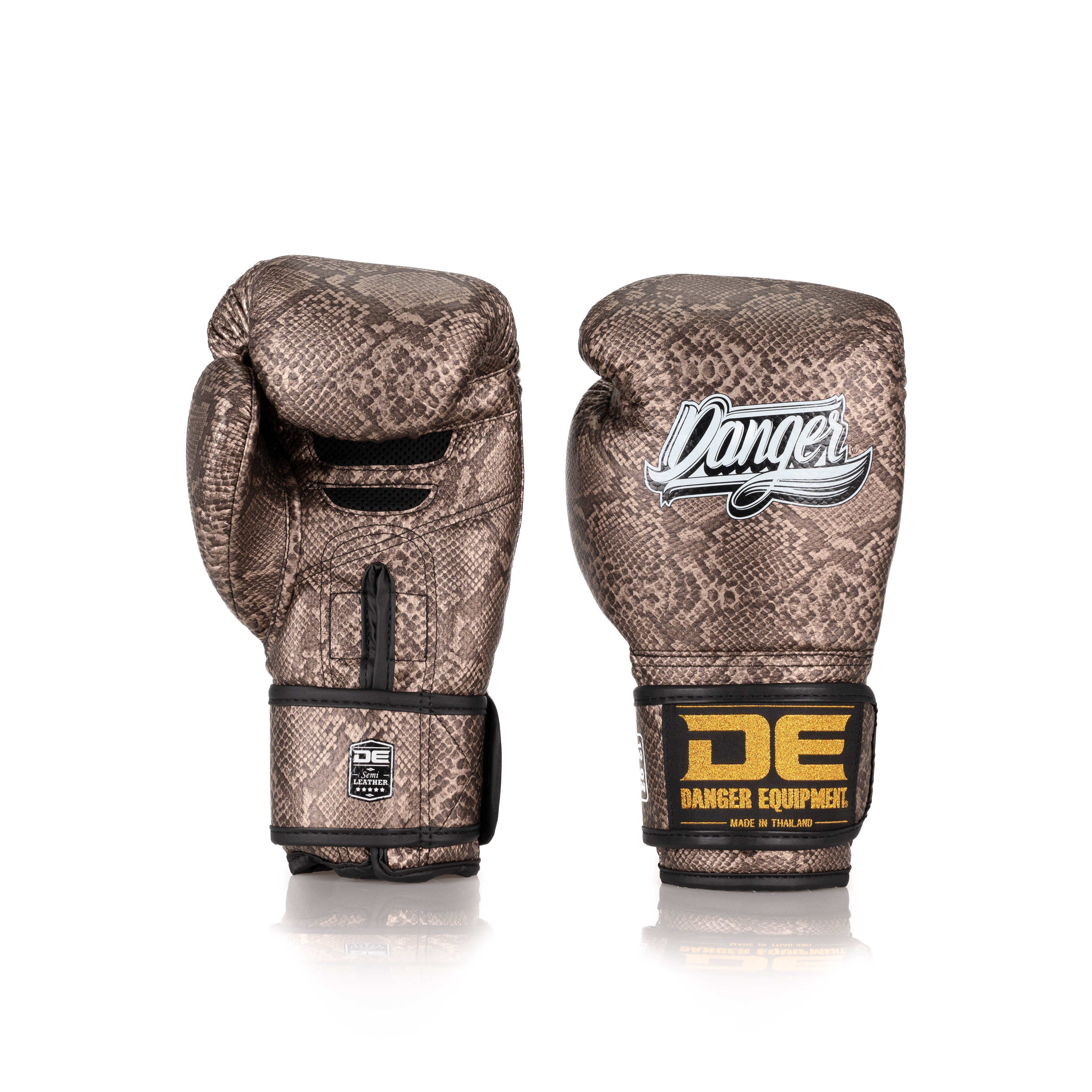 Bronze Danger Equipment Compact Boxing Gloves Front/Back