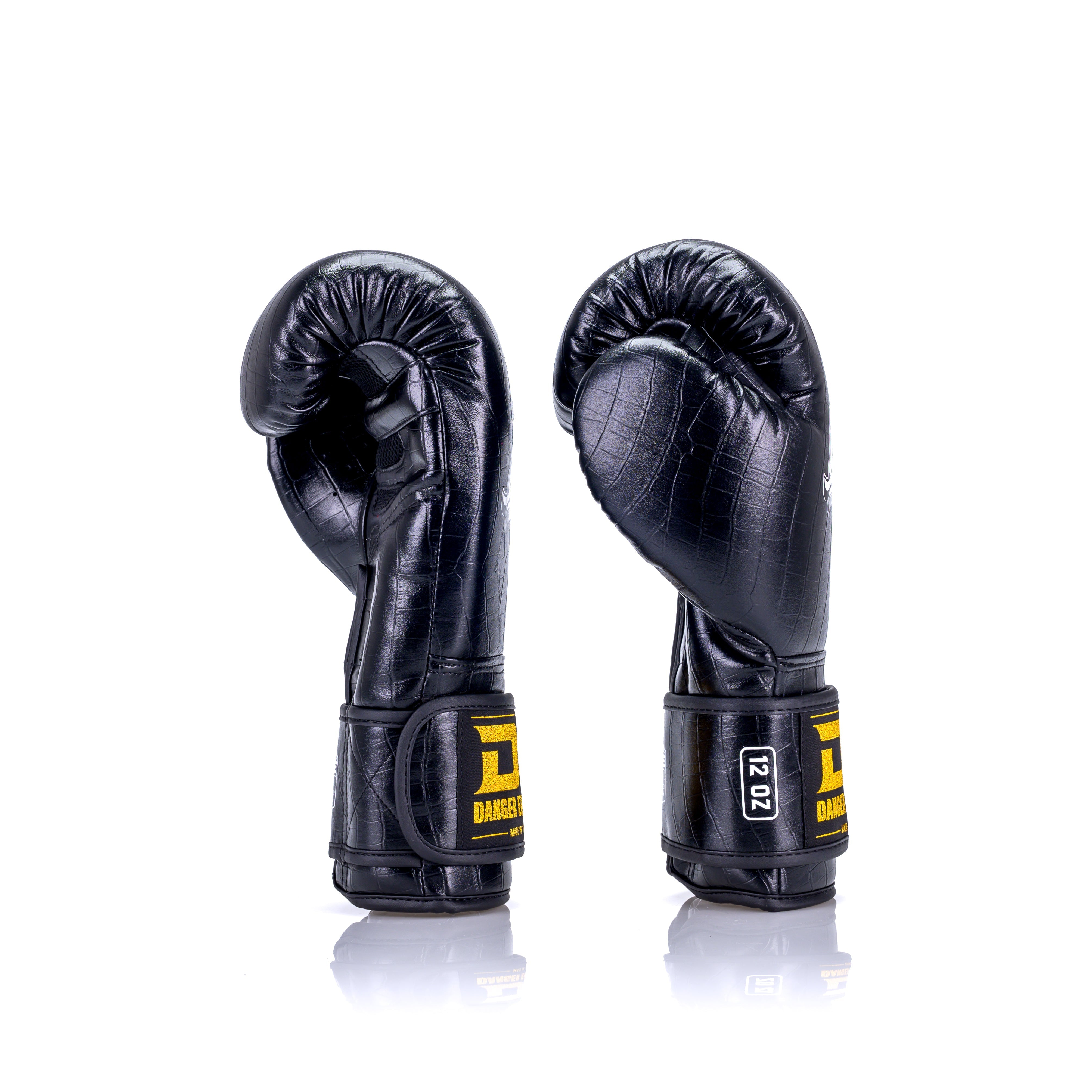  Black Danger Equipment Compact Boxing Gloves Side