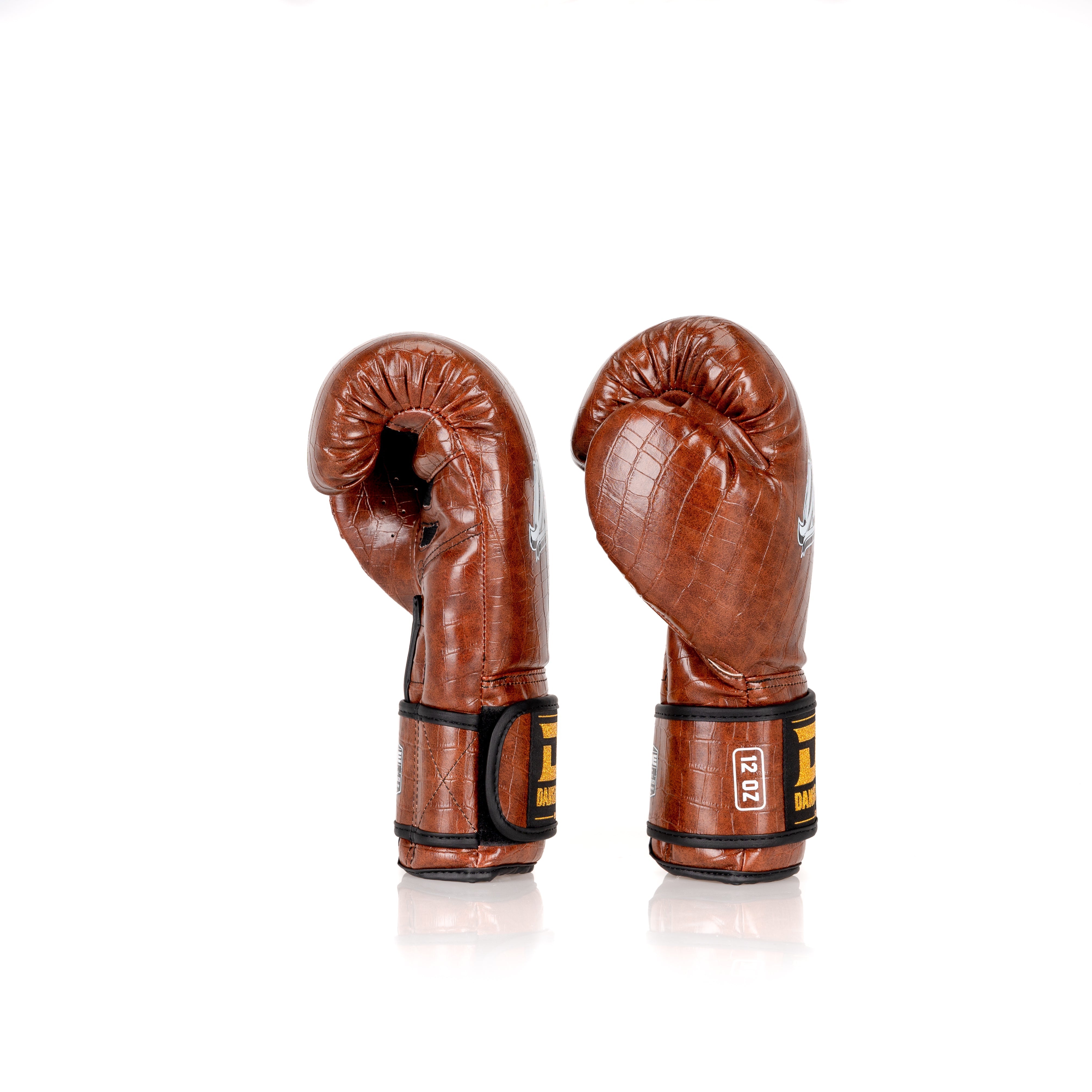 Brown Danger Equipment Compact Boxing Gloves Side