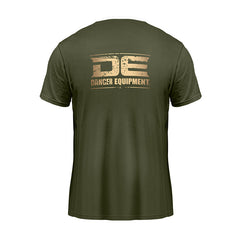 Army Green/Gold Danger Equipment T-Shirt Logo Gold Back