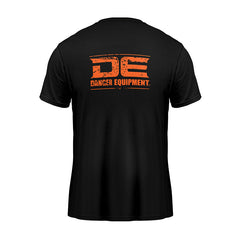 Black/Orange Danger Equipment T-Shirt Logo Gold Back