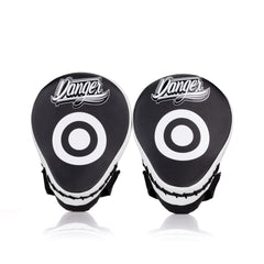 Black/White Danger Equipment Impact Focus Mitts Front