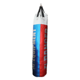 Red/Blue/White Danger Equipment Banana Punching Bag Unfilled Side