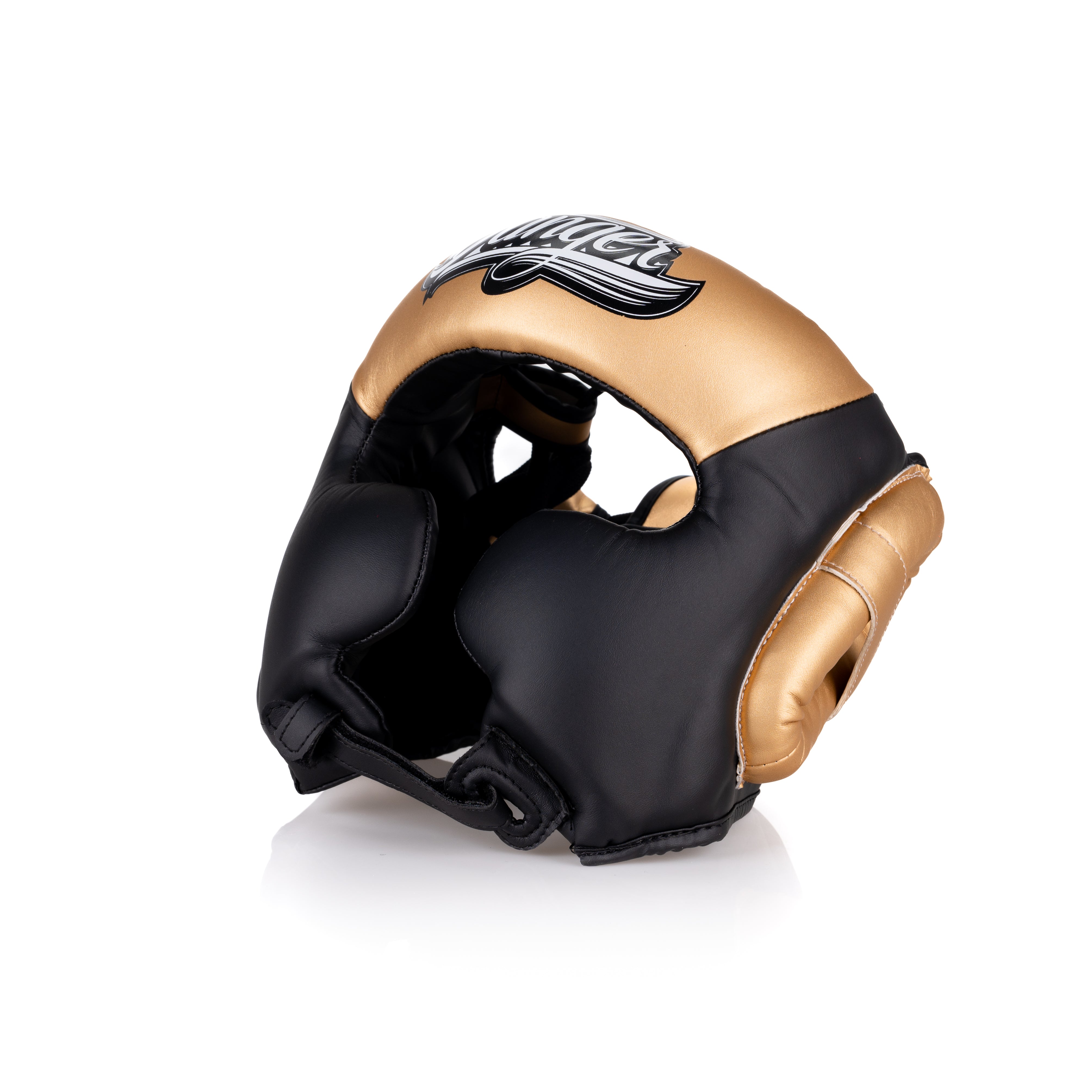 Gold/Black Danger Equipment Sparring Head Guard Side