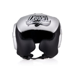 Silver/Black Danger Equipment Sparring Head Guard Front