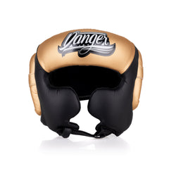Gold/Black Danger Equipment Sparring Head Guard Front