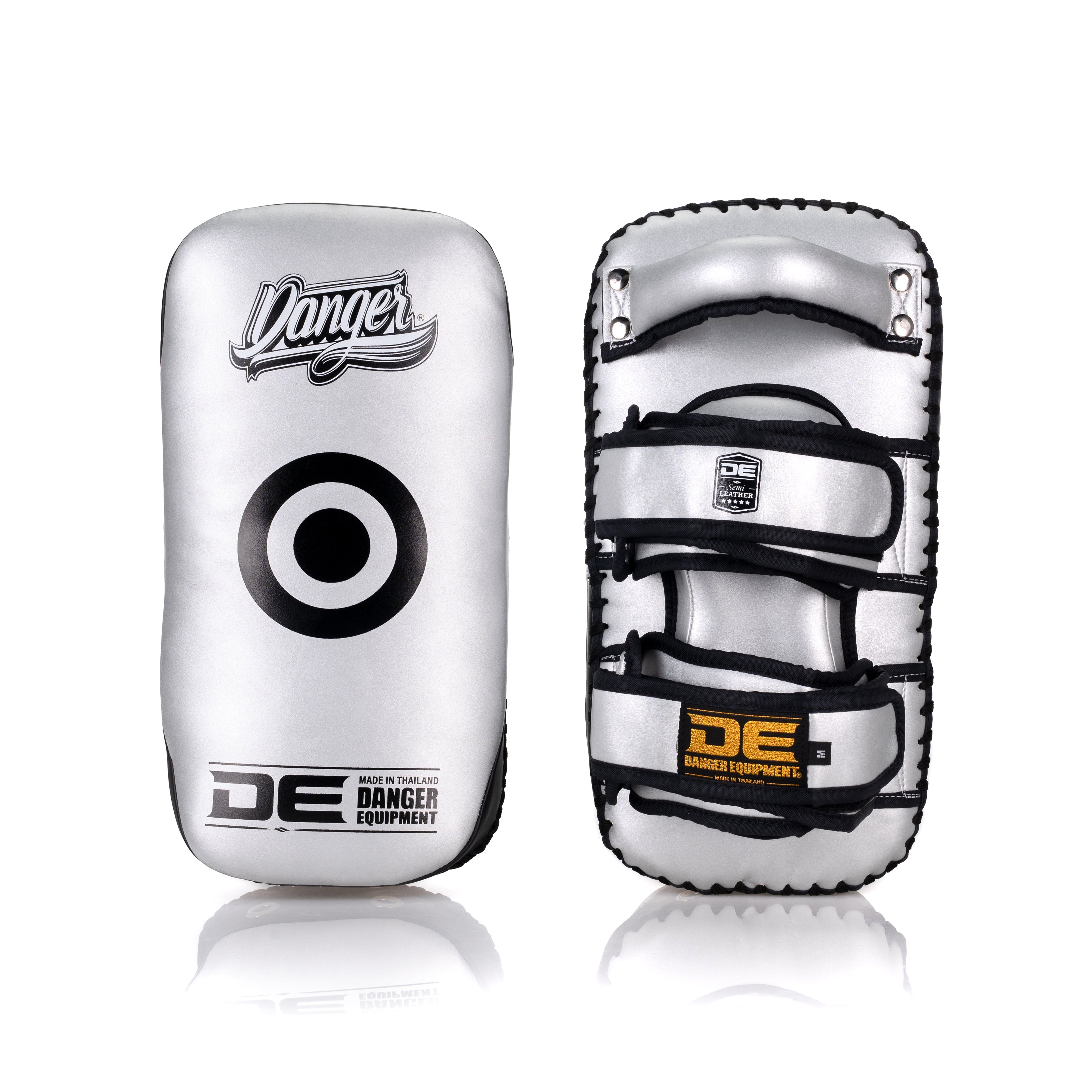 Silver/Black Danger Equipment Professional Thai Pads Front/Back