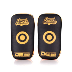 Black/Orange Danger Equipment Professional Thai Pads Front