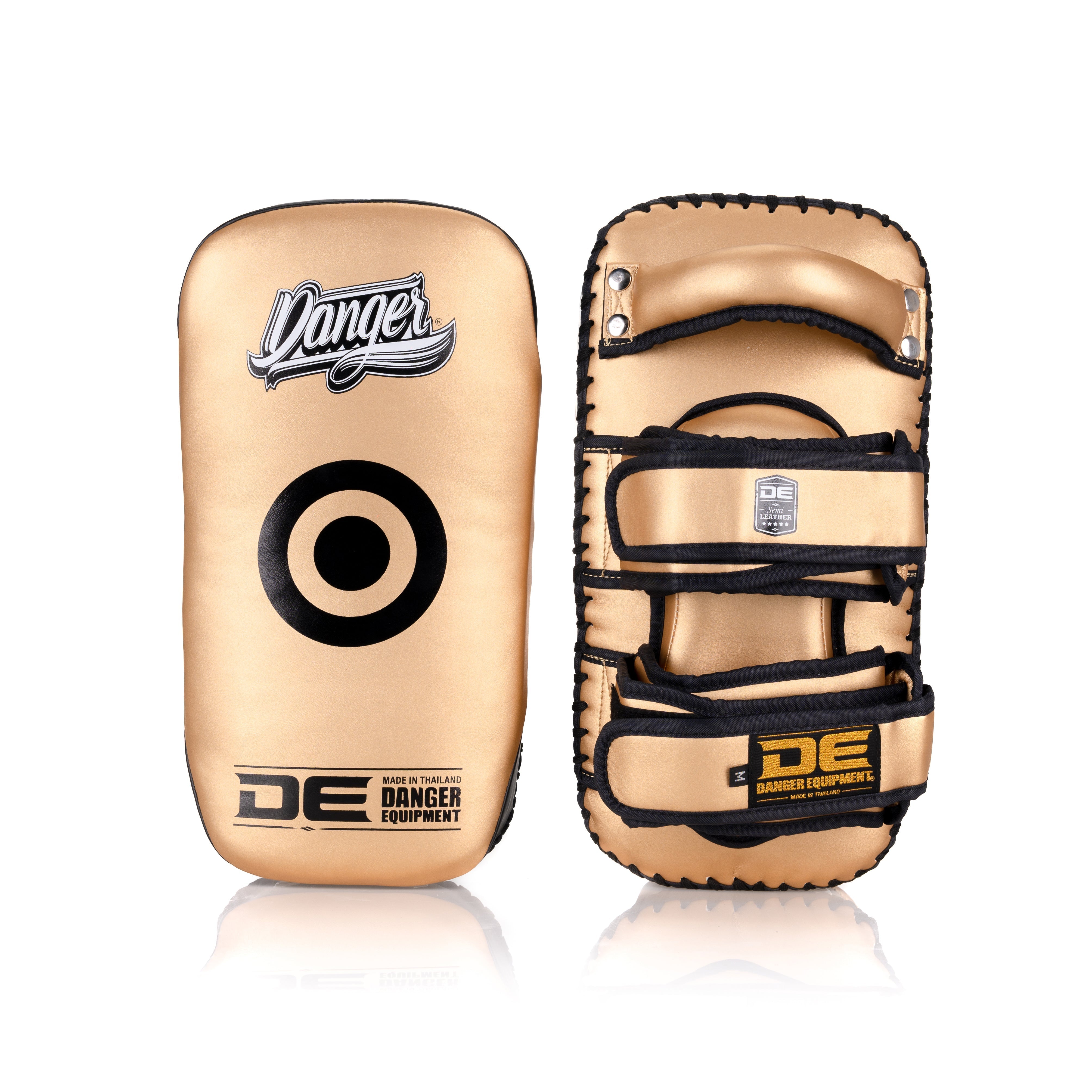 Gold/Black Danger Equipment Professional Thai Pads Front/Back