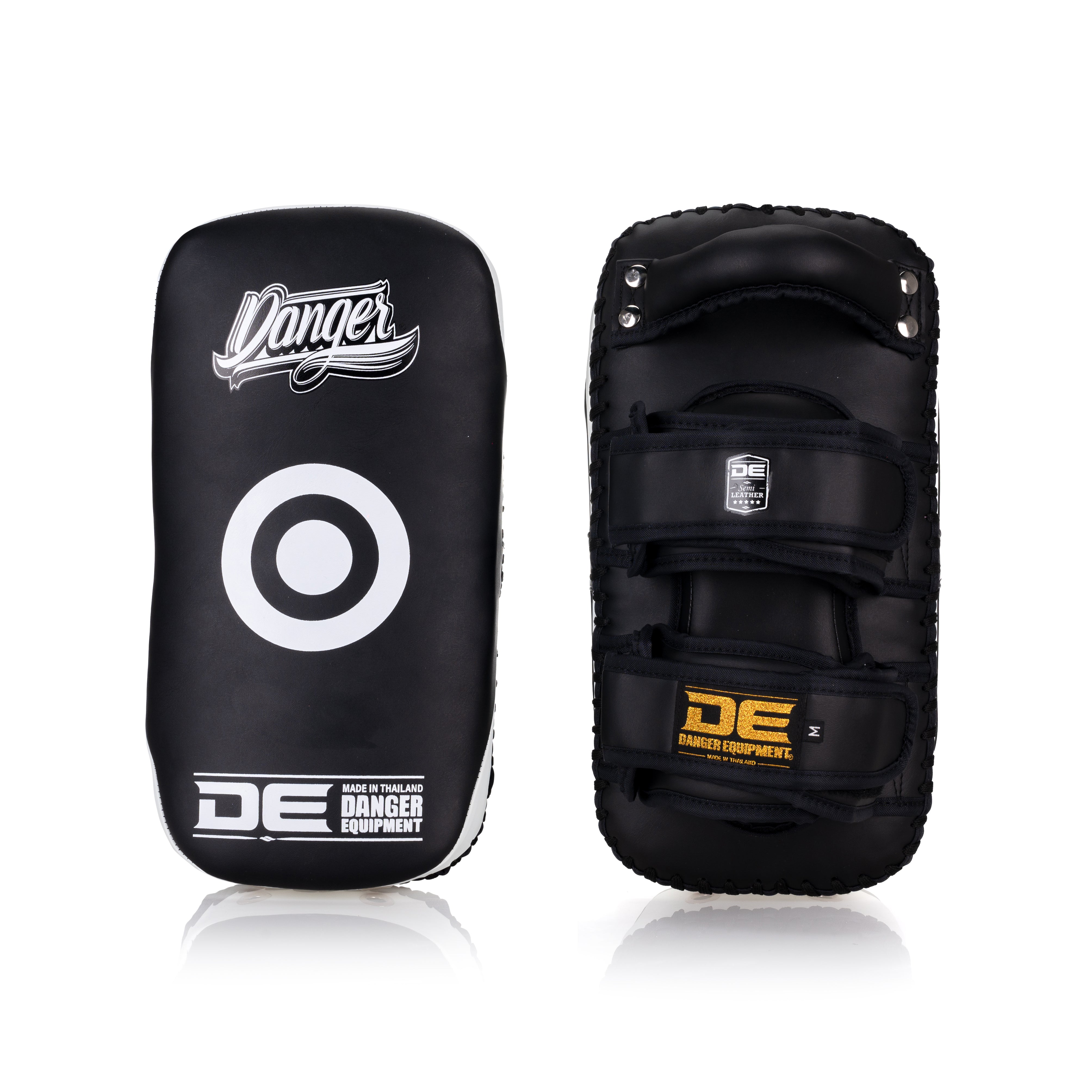 Black/White Danger Equipment Professional Thai Pads Front/Back