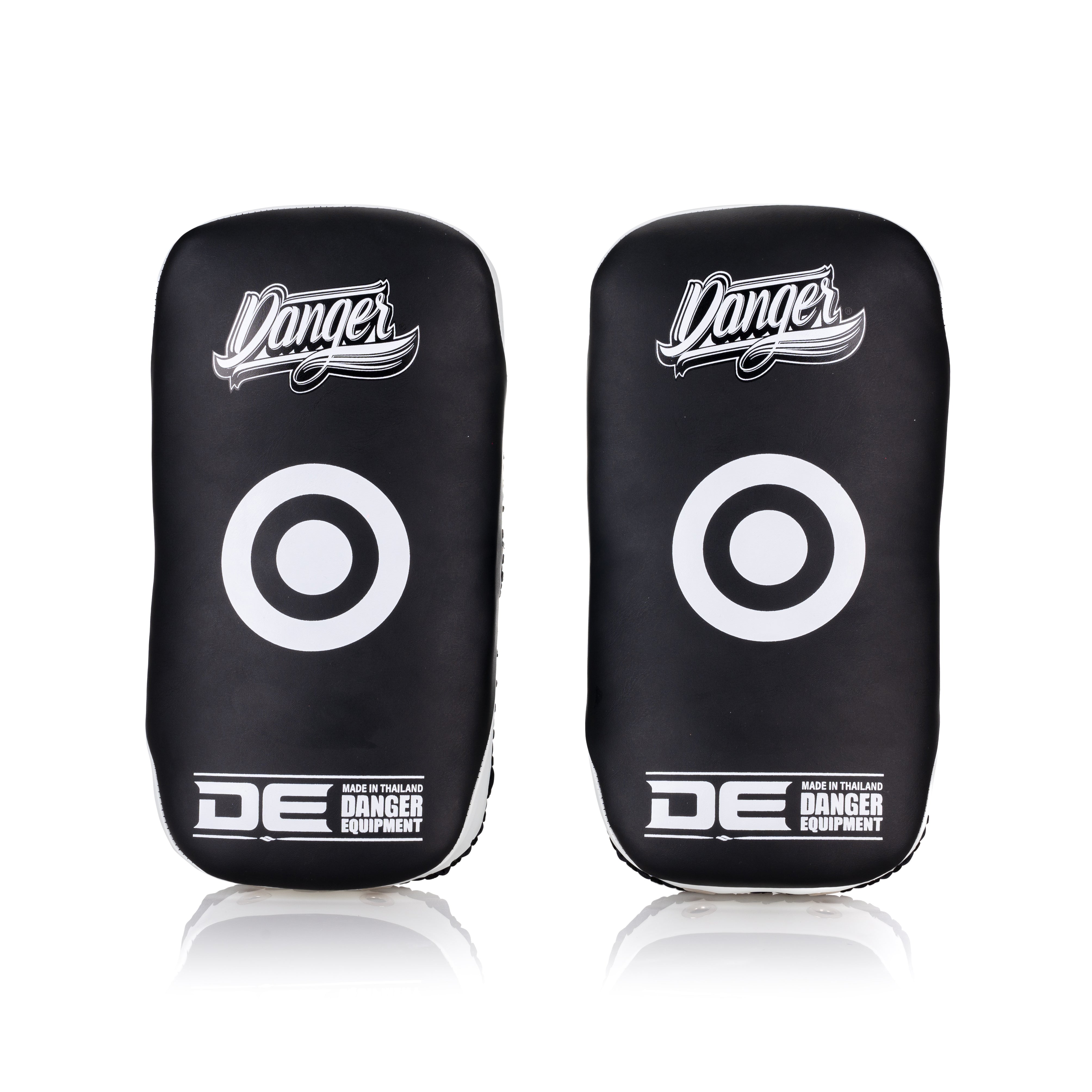 Black/White Danger Equipment Professional Thai Pads Front