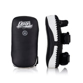Black/White Danger Equipment Semi-Curved Thai Pads Front/Side