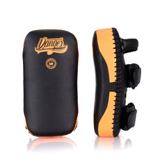 Black/Orange Danger Equipment Semi-Curved Thai Pads Front/Side