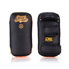 Black/Orange Danger Equipment Semi-Curved Thai Pads Front/Back