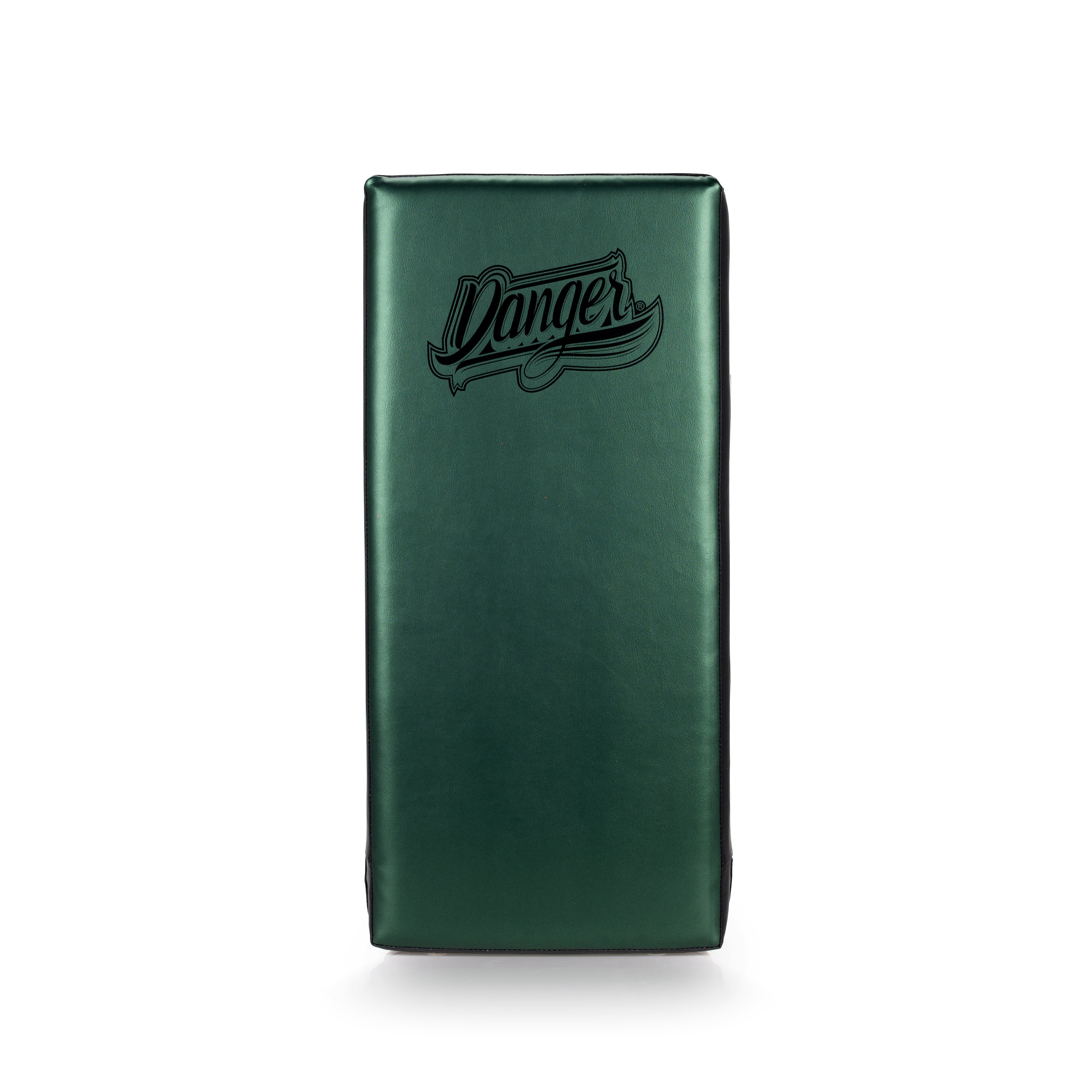 Green Danger Equipment Kick Shield Front