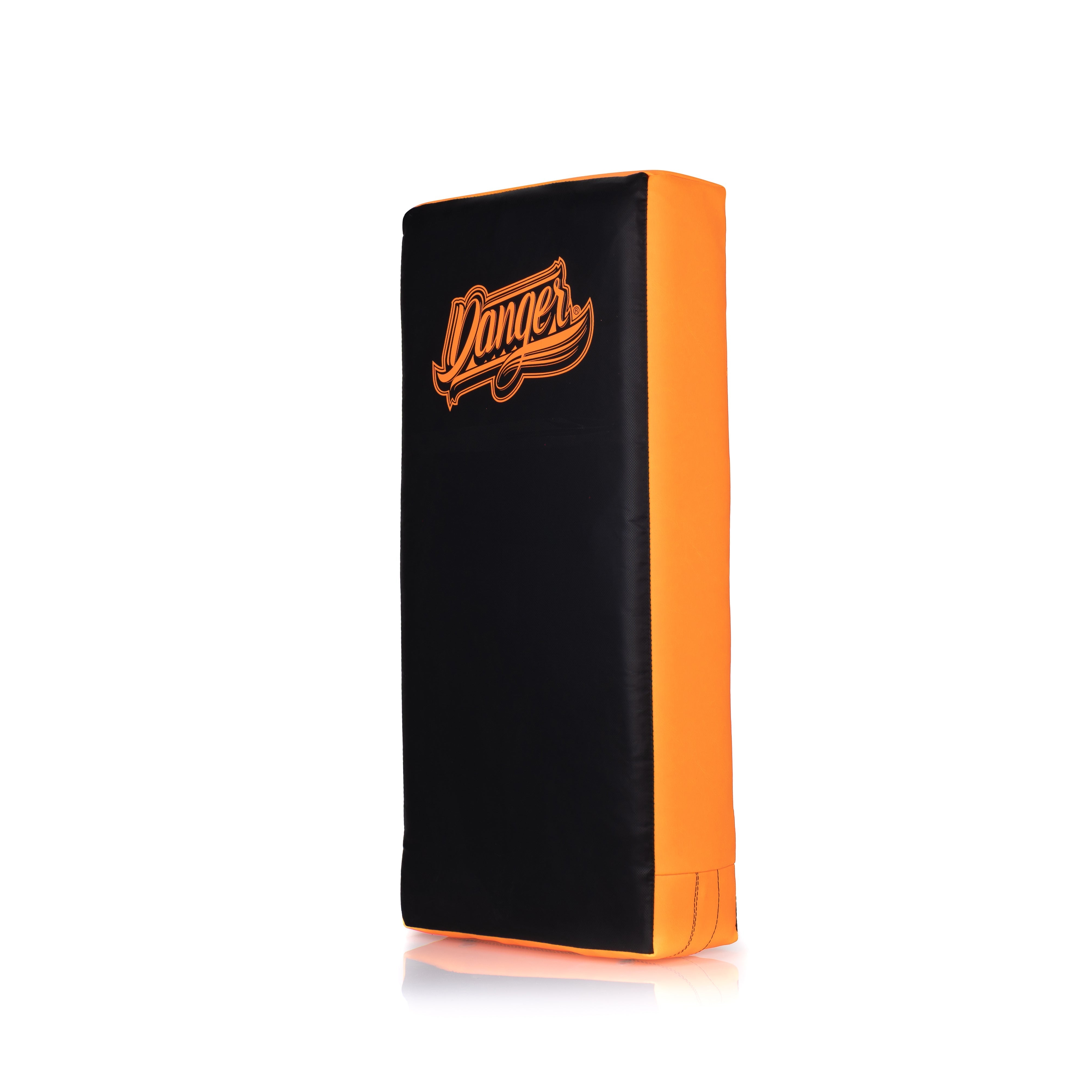 Black/Orange Danger Equipment Kick Shield Side