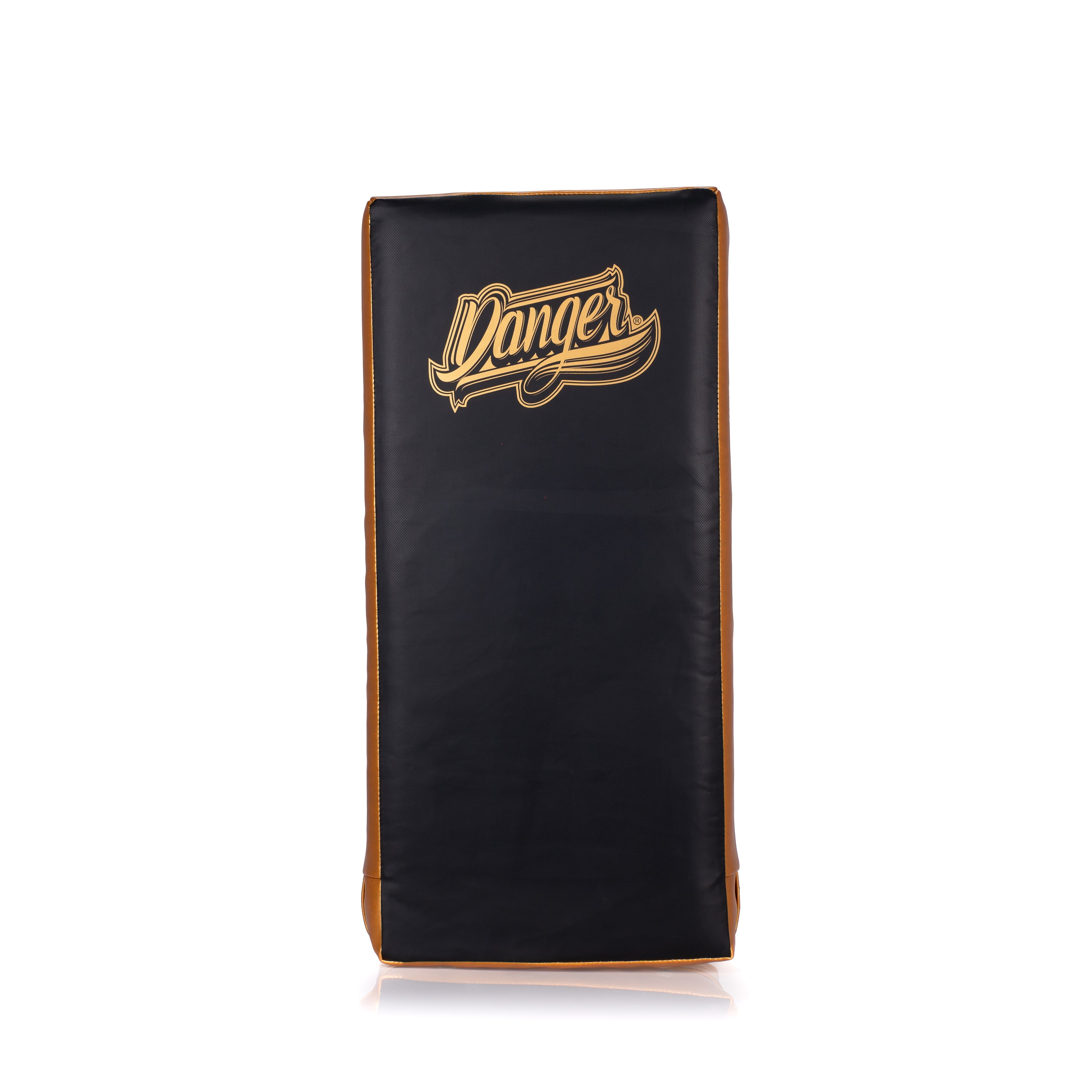 Black/Brown Danger Equipment Kick Shield Front