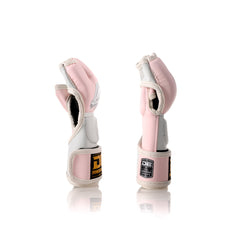 Pink/White Danger Equipment MMA Competition Boxing Gloves Side