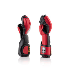 Red/Black Danger Equipment MMA Competition Boxing Gloves Side