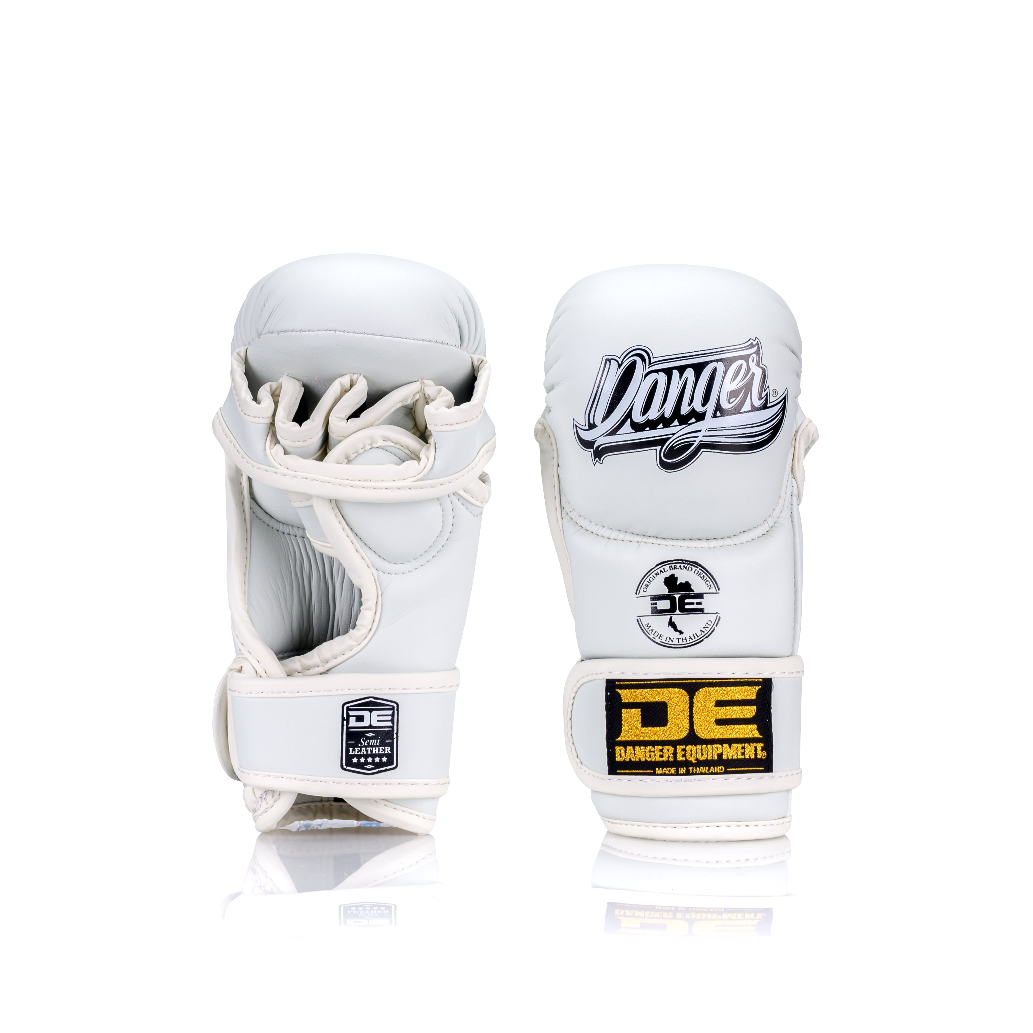 Grey Danger Equipment MMA Sparring Boxing Gloves Front/Back