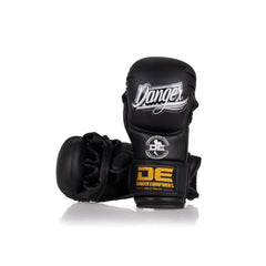 Black Danger Equipment MMA Sparring Boxing Gloves Front/Back