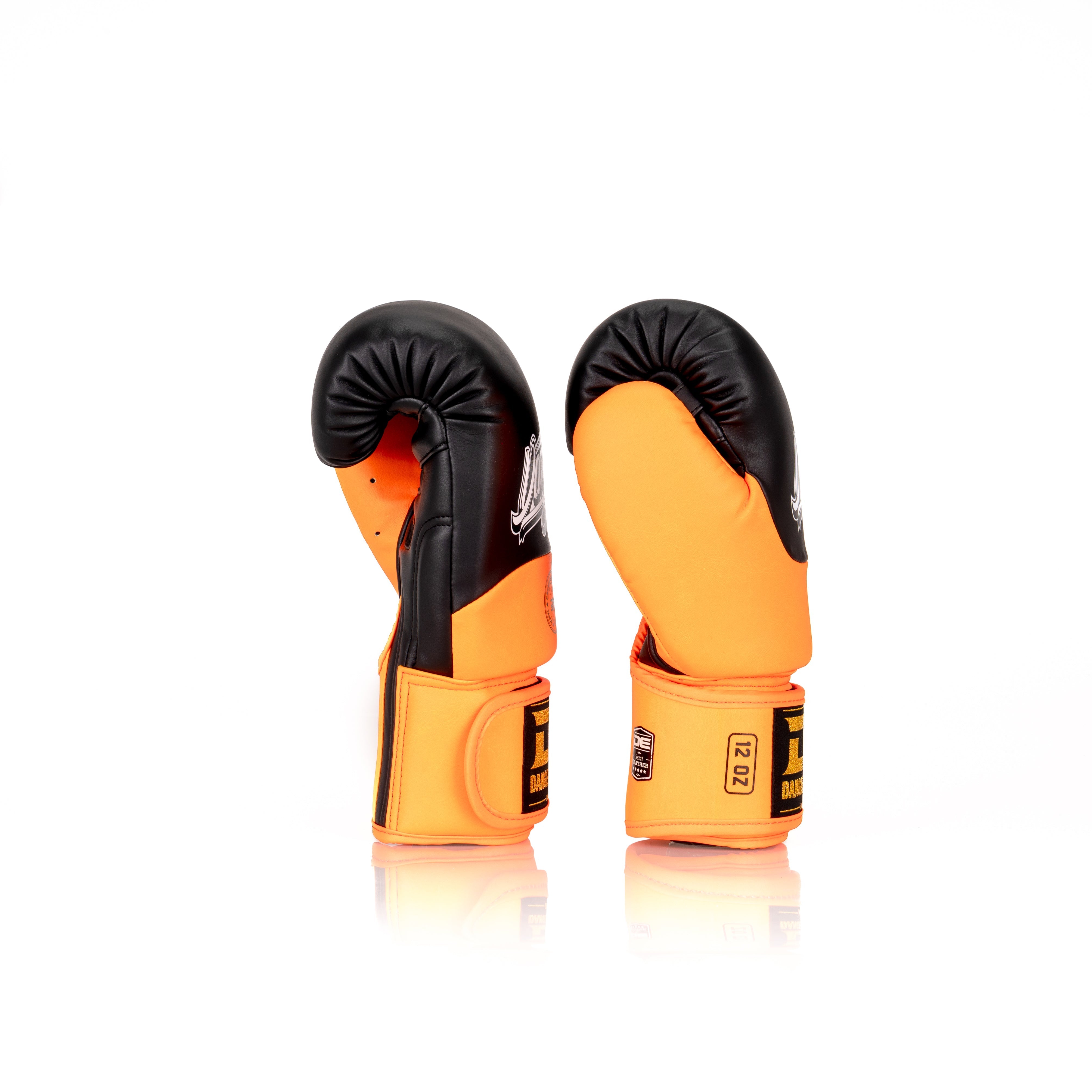 Orange Danger Equipment Supermax 2.0 Boxing Gloves Side