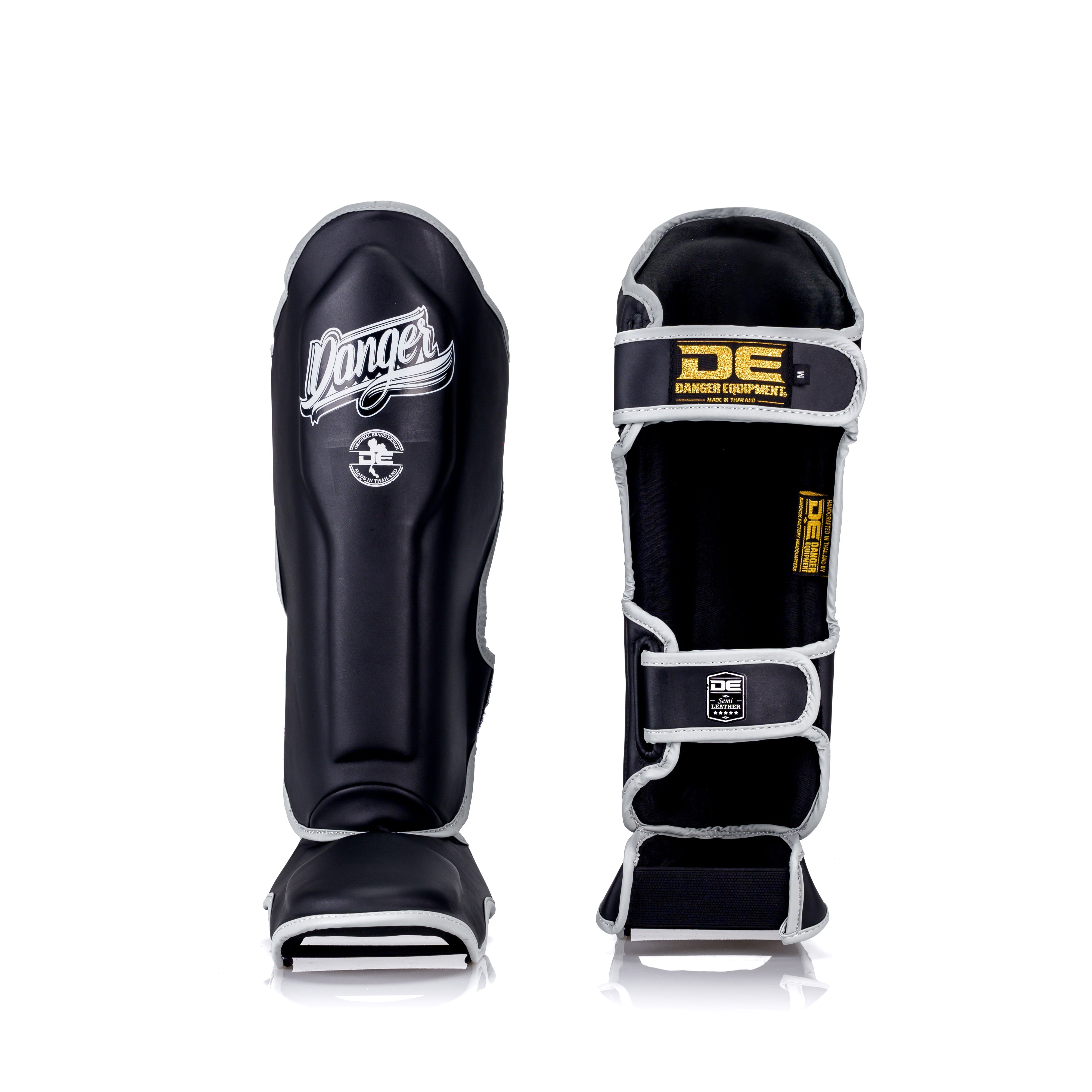 Black Danger Equipment Supermax Shin Guards Front/Back