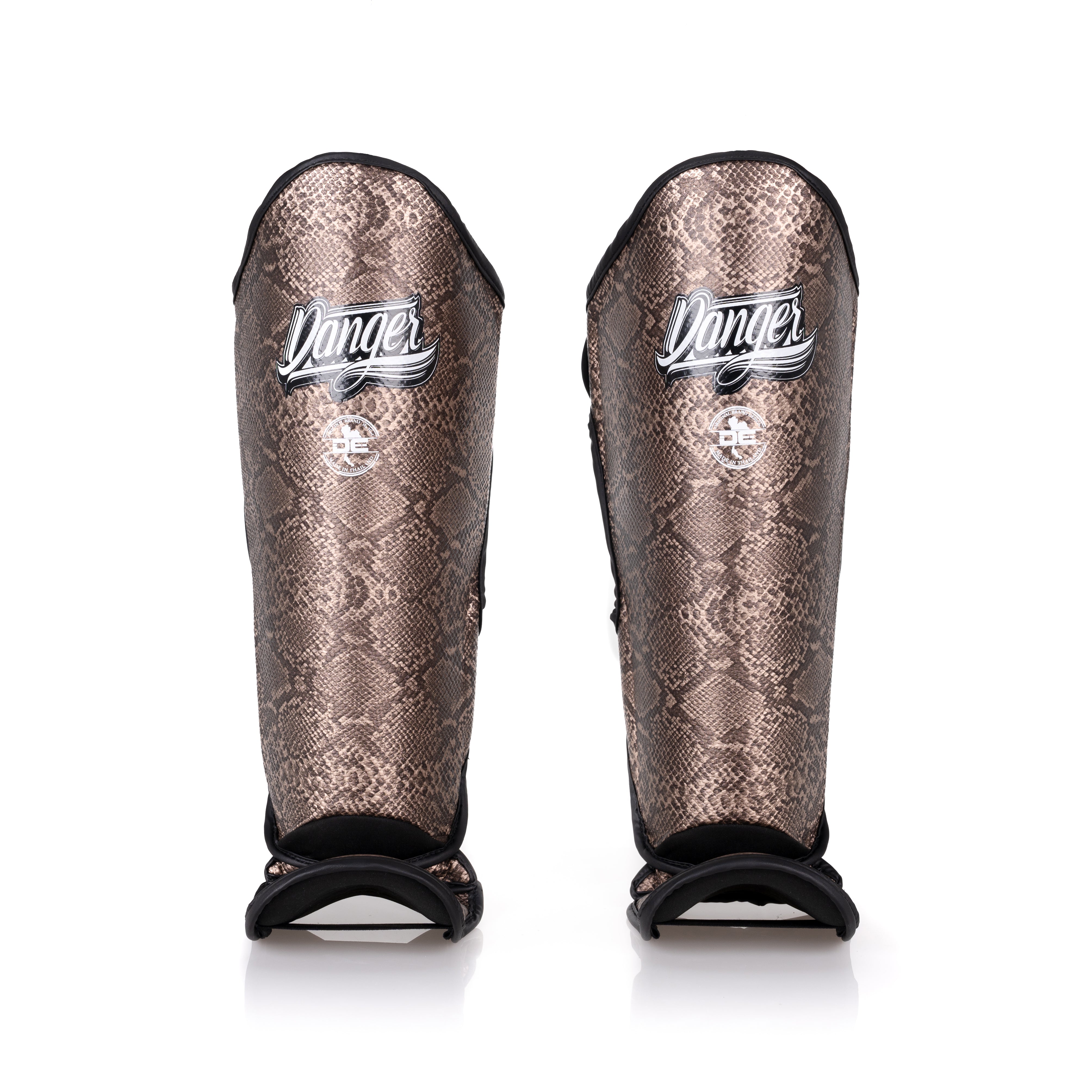 Bronze Danger Equipment Thai Legend Shin Guards Front