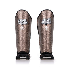 Bronze Danger Equipment Thai Legend Shin Guards Front