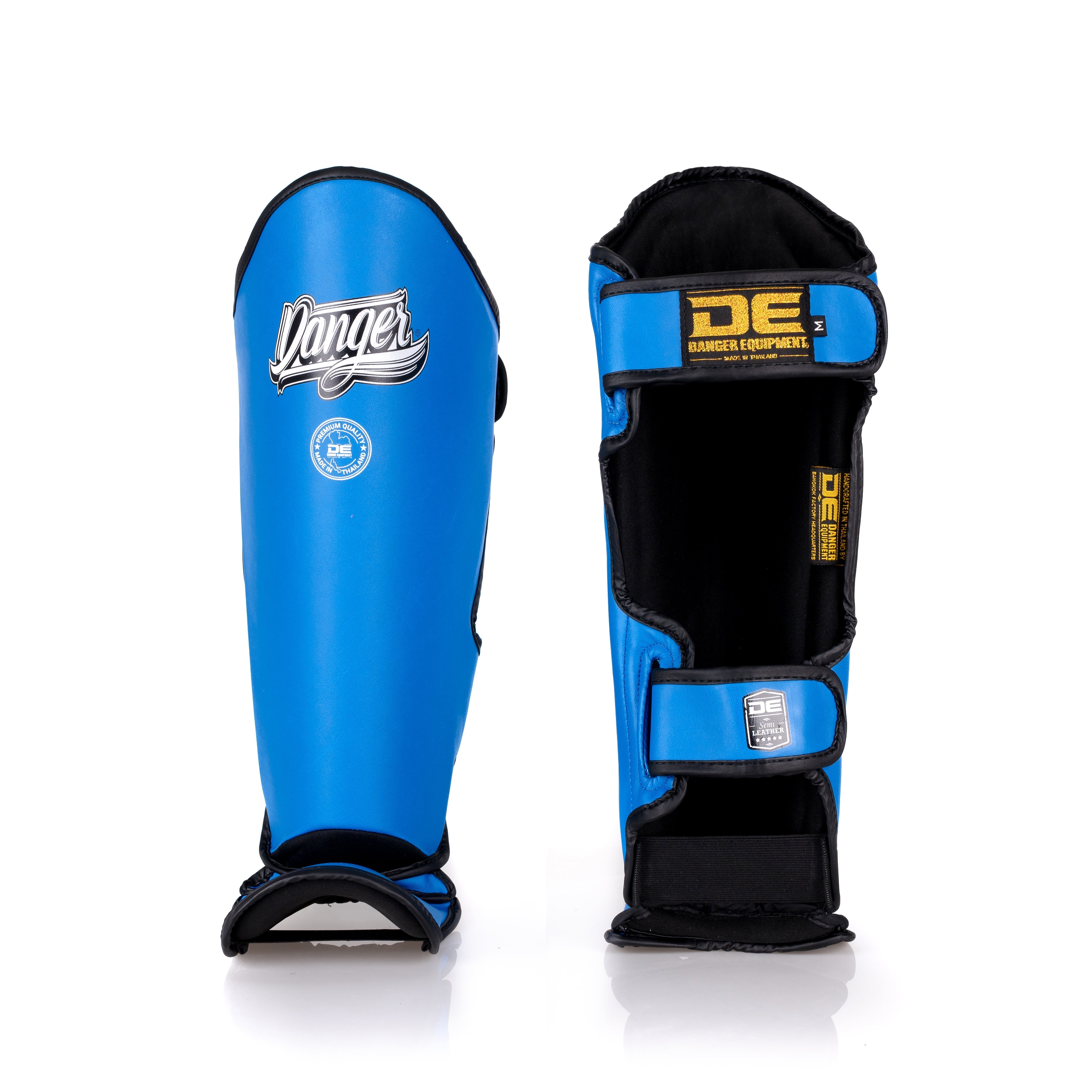 Blue Danger Equipment Thai Legend Shin Guards Front/Back