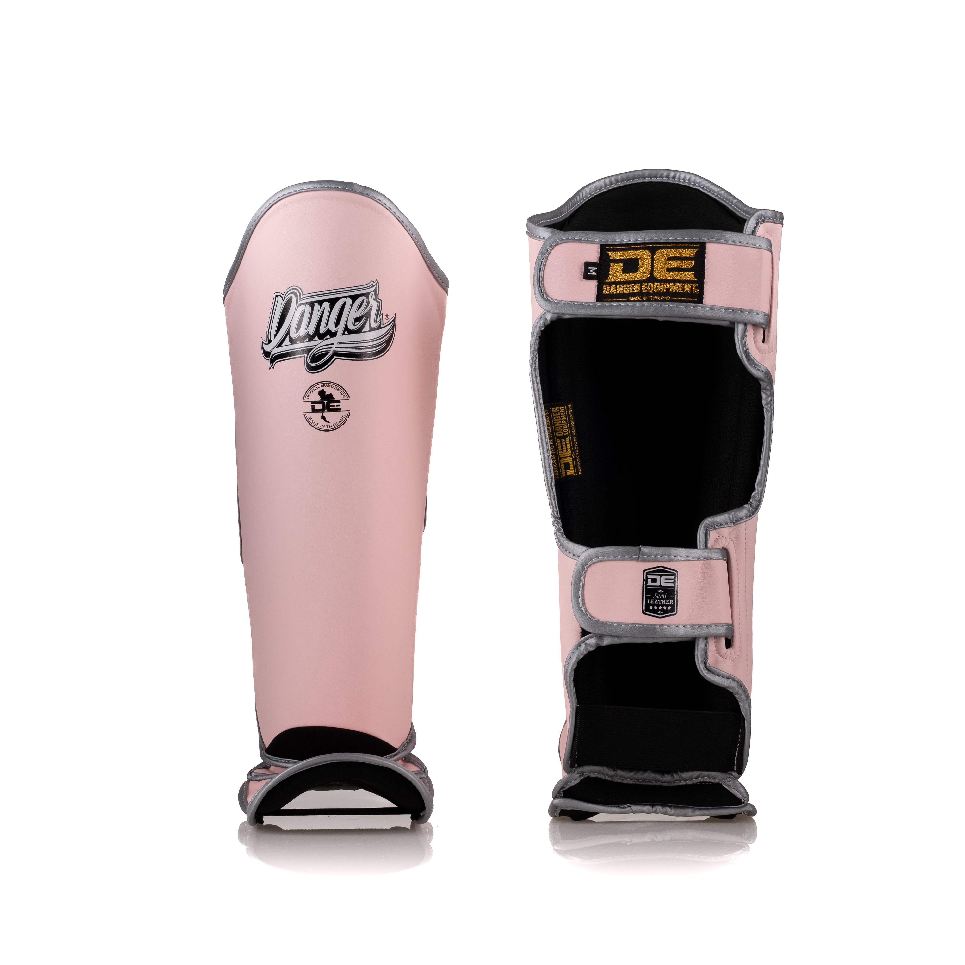 Pink Danger Equipment Thai Legend Shin Guards Front/Back