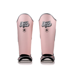 Pink Danger Equipment Thai Legend Shin Guards Front