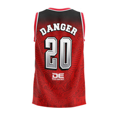 Red Danger Equipment Sleeveless Training Lycra Back
