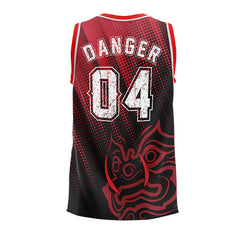 Red Danger Equipment Sleeveless Training Lycra Back