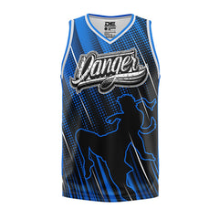 Blue Danger Equipment Sleeveless Training Lycra Front