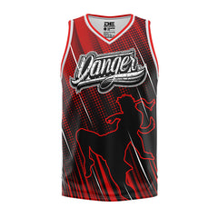 Red Danger Equipment Sleeveless Training Lycra Front
