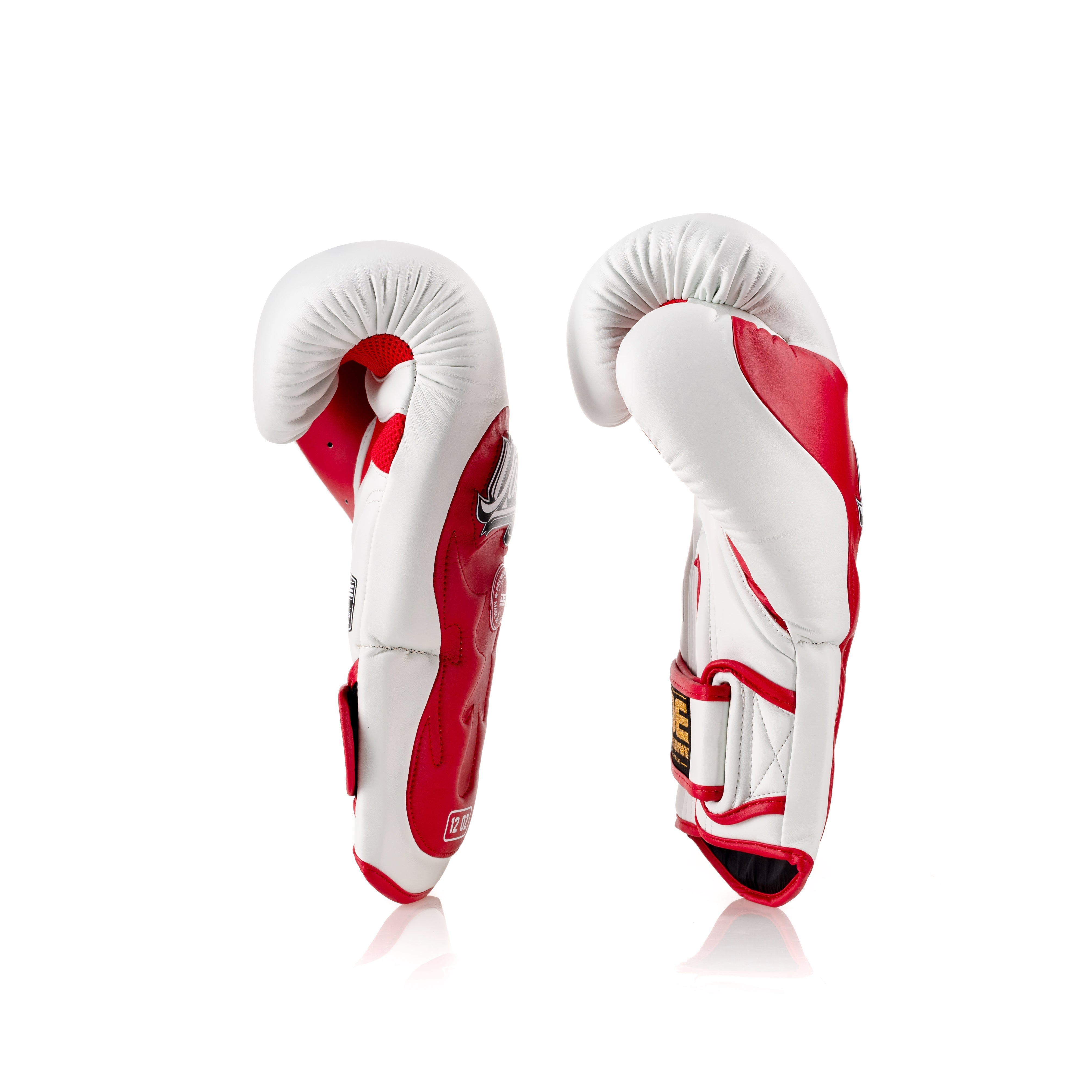 Red/White Danger Equipment Ultimate Fighter Boxing Gloves Side