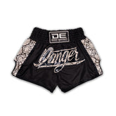 Black/Yellow Danger Equipment Wild Line Muay Thai Short Front